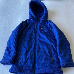 Patagonia Kids Royal Blue Reversible Puffer Jacket